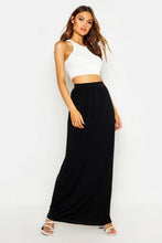 Load image into Gallery viewer, Basic Pocket Front Jersey Maxi Skirt