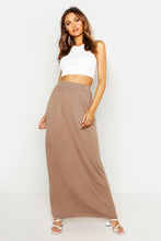 Load image into Gallery viewer, Basic Pocket Front Jersey Maxi Skirt