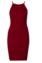 Load image into Gallery viewer, 90s Neck Mini Bodycon Dress