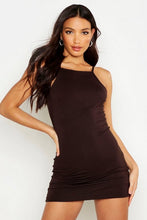 Load image into Gallery viewer, 90s Neck Mini Bodycon Dress