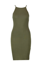 Load image into Gallery viewer, 90s Neck Mini Bodycon Dress
