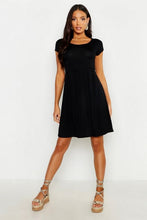 Load image into Gallery viewer, Jersey Cap Sleeve Skater Dress