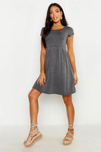 Load image into Gallery viewer, Jersey Cap Sleeve Skater Dress