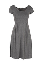 Load image into Gallery viewer, Jersey Cap Sleeve Skater Dress