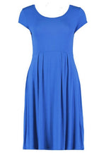 Load image into Gallery viewer, Jersey Cap Sleeve Skater Dress
