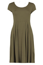 Load image into Gallery viewer, Jersey Cap Sleeve Skater Dress