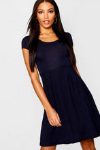 Load image into Gallery viewer, Jersey Cap Sleeve Skater Dress