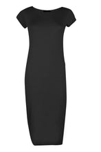 Load image into Gallery viewer, Cap Sleeve Jersey Bodycon Midi Dress