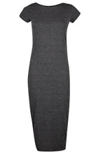 Load image into Gallery viewer, Cap Sleeve Jersey Bodycon Midi Dress