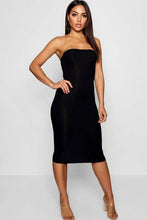 Load image into Gallery viewer, Bandeau Bodycon Midi Dress