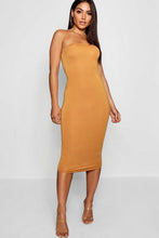 Load image into Gallery viewer, Bandeau Bodycon Midi Dress