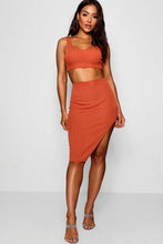Load image into Gallery viewer, Bandage Skirt and Crop Top Co-ord Set