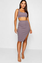 Load image into Gallery viewer, Bandage Skirt and Crop Top Co-ord Set