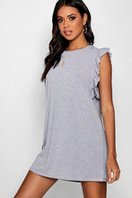 Load image into Gallery viewer, Ruffle Detail Jersey Shift Dress