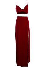 Load image into Gallery viewer, Slinky Bralet - Split Maxi Skirt Co-ord