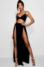 Load image into Gallery viewer, Slinky Bralet - Split Maxi Skirt Co-ord