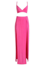 Load image into Gallery viewer, Slinky Bralet - Split Maxi Skirt Co-ord