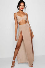 Load image into Gallery viewer, Slinky Bralet - Split Maxi Skirt Co-ord