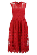 Load image into Gallery viewer, Boutique Lace Midi Skater Dress