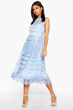 Load image into Gallery viewer, Boutique Lace Midi Skater Dress