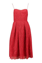 Load image into Gallery viewer, Boutique Embroidered Strappy Midi Skater Dress