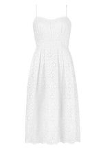 Load image into Gallery viewer, Boutique Embroidered Strappy Midi Skater Dress