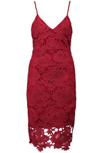 Load image into Gallery viewer, Boutique Crochet Lace Strappy Midi Dress
