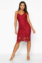 Load image into Gallery viewer, Boutique Crochet Lace Strappy Midi Dress