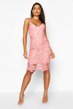 Load image into Gallery viewer, Boutique Crochet Lace Strappy Midi Dress