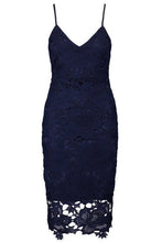 Load image into Gallery viewer, Boutique Crochet Lace Strappy Midi Dress