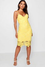 Load image into Gallery viewer, Boutique Crochet Lace Strappy Midi Dress