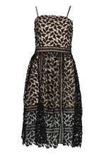 Load image into Gallery viewer, Corded Lace Detail Midi Skater Dress