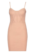 Load image into Gallery viewer, Woven Corset Detail Mini Dress