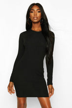Load image into Gallery viewer, Jumbo Rib Long Sleeve Mini Dress