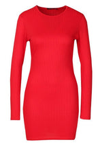 Load image into Gallery viewer, Jumbo Rib Long Sleeve Mini Dress
