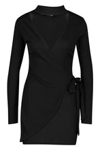 Load image into Gallery viewer, Tie Side Rib Mini Dress
