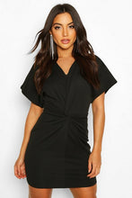 Load image into Gallery viewer, Crepe Twist Front Mini Dress