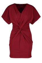 Load image into Gallery viewer, Crepe Twist Front Mini Dress