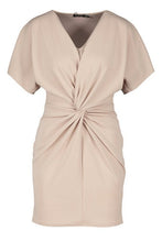 Load image into Gallery viewer, Crepe Twist Front Mini Dress