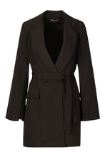 Load image into Gallery viewer, Split Sleeve Double Breasted Belted Blazer Dress