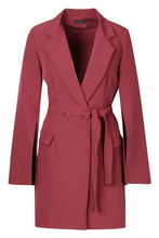 Load image into Gallery viewer, Split Sleeve Double Breasted Belted Blazer Dress