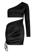 Load image into Gallery viewer, Cut Out Stretch Satin Mini Dress