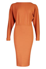 Load image into Gallery viewer, Recycled Wide Neck Rib Midi Dress