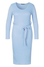 Load image into Gallery viewer, Recycled Tie Waist Rib Midi Dress