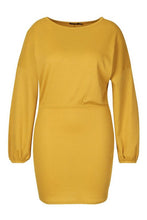 Load image into Gallery viewer, Recycled Balloon Sleeve Rib Mini Dress