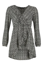 Load image into Gallery viewer, Spot Print Ruffle Tea Dress