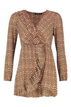 Load image into Gallery viewer, Spot Print Ruffle Tea Dress