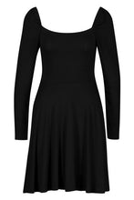 Load image into Gallery viewer, Long Sleeve Jersey Square Neck Skater Dress