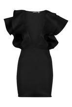 Load image into Gallery viewer, Plunge Extreme Ruffle Mini Dress