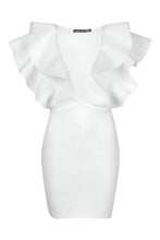 Load image into Gallery viewer, Plunge Extreme Ruffle Mini Dress